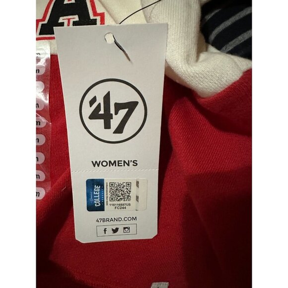NWT UGA GA Bulldogs Women's Oversized Cropped Med sweatshirt 47 Brand - Picture 5 of 9